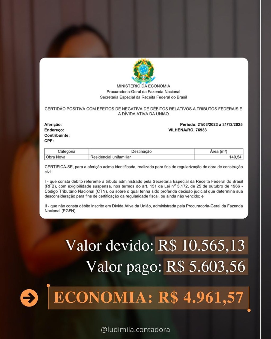Caso 7: economia de R$ 4.961,57
