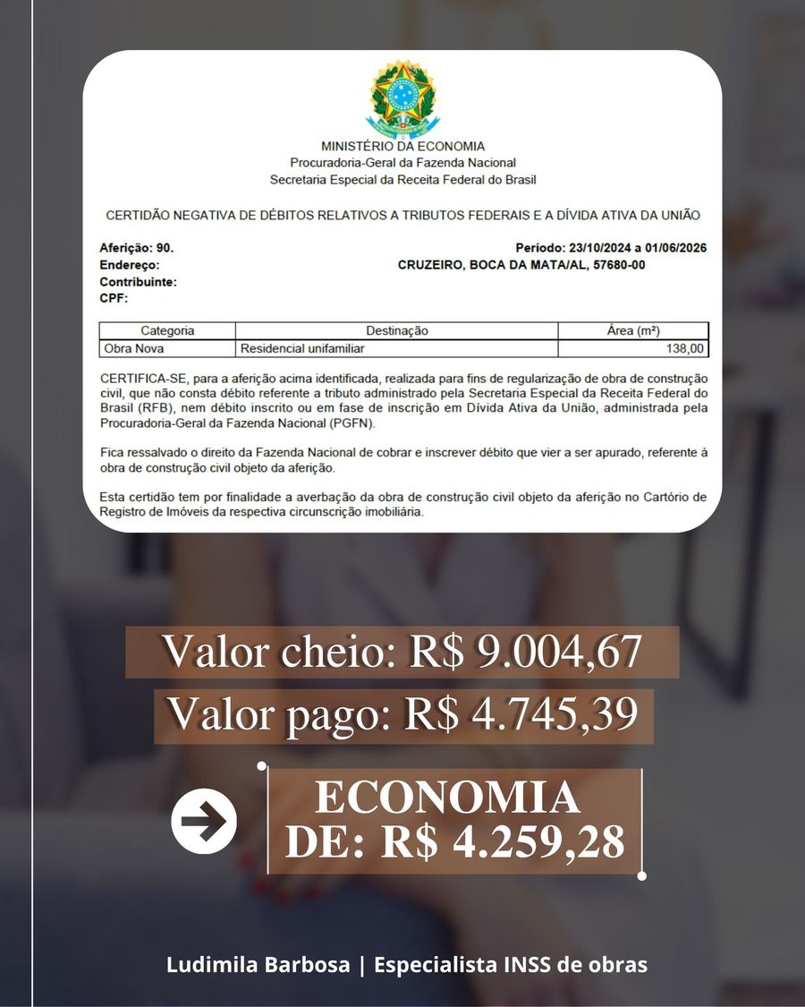 Caso 8: economia de R$ 4.259,28